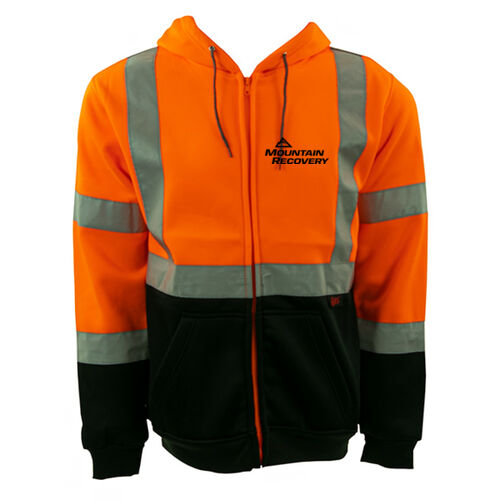 GSS Safety Class 3 Full Zipper Hooded Sweatshirt with Black Bottom Thumbnail