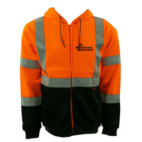 GSS Safety Class 3 Full Zipper Hooded Sweatshirt with Black Bottom Thumbnail
